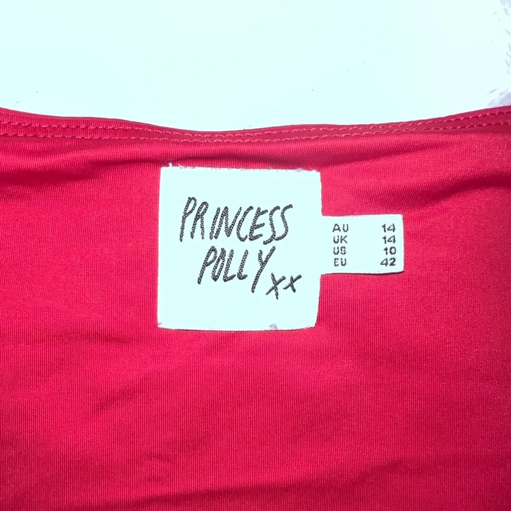 Princess Polly Back In Time Top Red - Picture 3 of 4